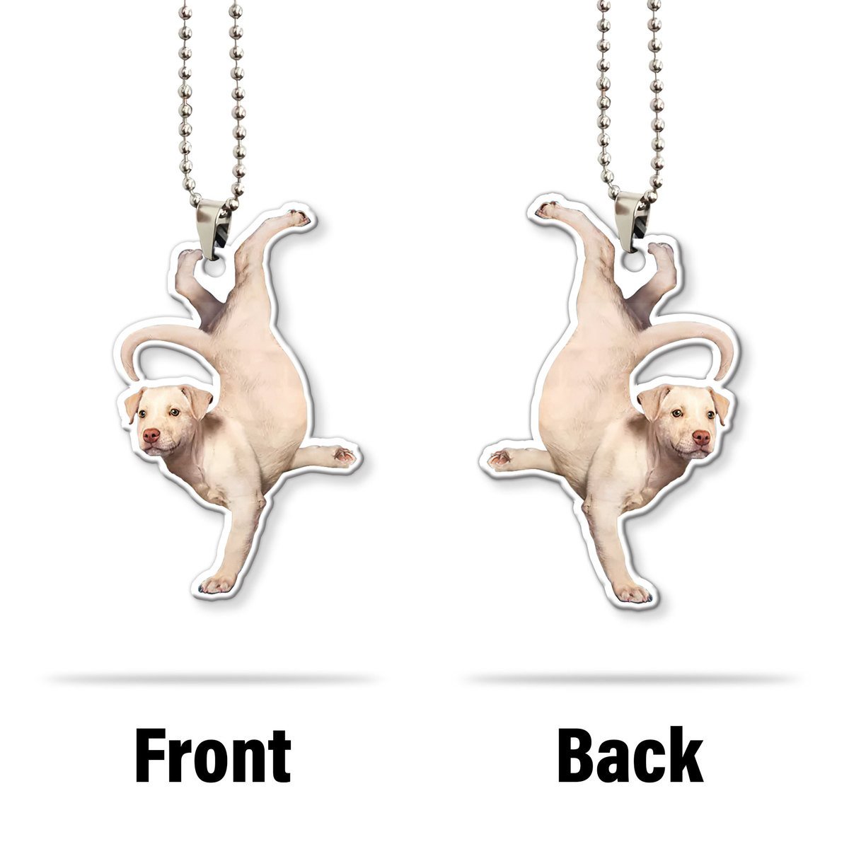 Gearhumans 3D Yoga Golden Labrador One Arm Handstand Custom Car Hanging