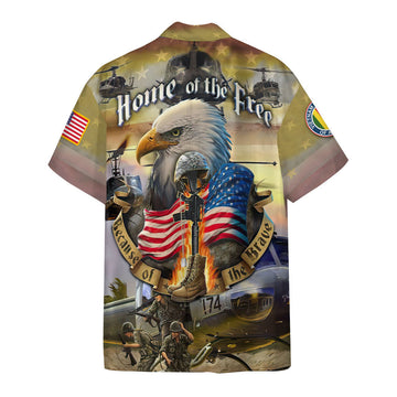 Gearhumans 3D Vietnam Veteran Home Of The Free Custom Hawaiian Shirt