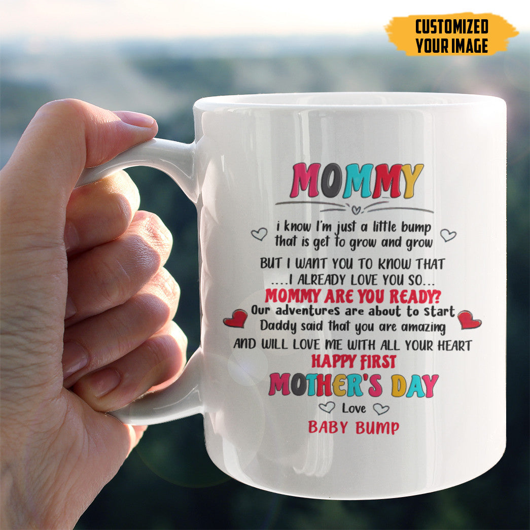 Personalized 1st Mother Day Gift for New Mom, I Know I'm Just a Little  Bump Mug