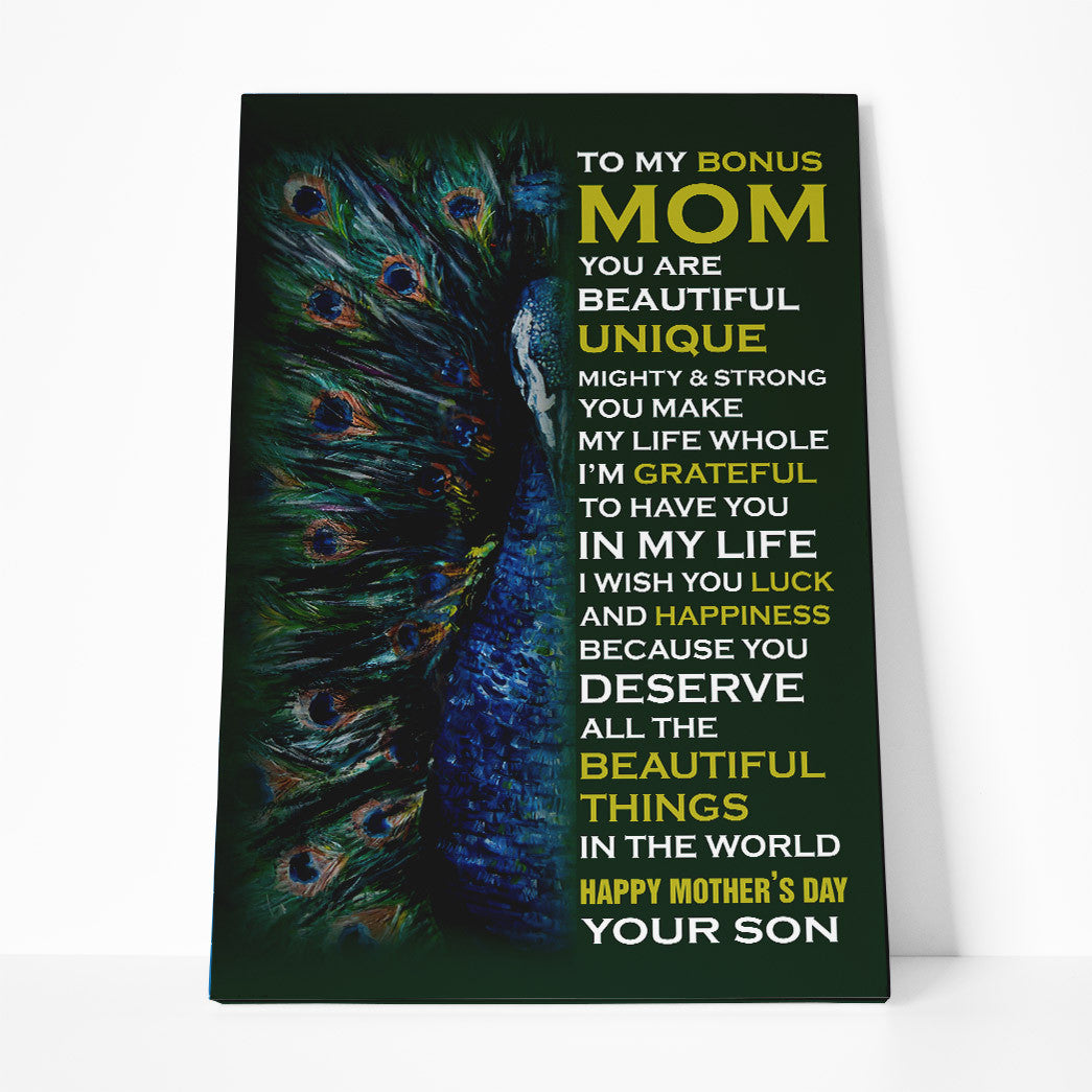 Gearhumans 3D Gitfs From Stepson For Stepmom Happy Mothers Day Custom Canvas
