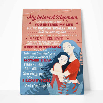 Gearhumans 3D You Are A Beautiful Gem Gift For Stepmom Custom Canvas