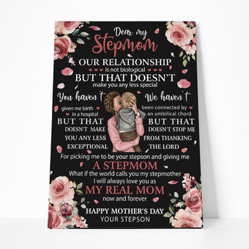 Gearhumans 3D To My Stepmom Gift For Stepmom From Stepson Custom Canvas