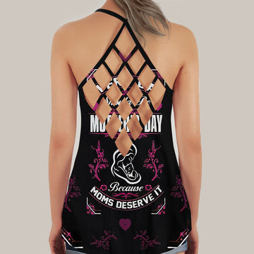 Gearhumans 3D Everyday Should Be Mothers Day Custom Criss Cross Tank Top