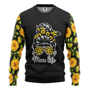 Gearhumans 3D Mom Life Sunflowers Mothers Day Custom Tshirt Hoodie Apparel