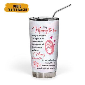 Gearhumans 3D To My Mommy To Be Happy Mothers Day Gift Custom Photo Tumbler