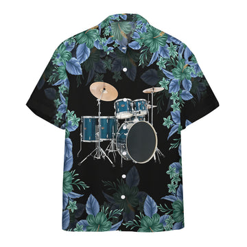Gearhumans 3D Drum Tropical Custom Hawaiian Shirt