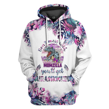 Gearhumans Gearhuman 3D Dont Mess With Momzilla Mothers Day Gift Custom Tshirt Hoodie Apparel