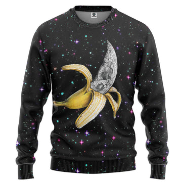 Gearhumans 3D Banana Galaxy Custom Tshirt Hoodie Apparel