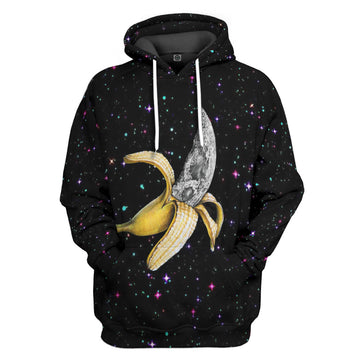 Gearhumans 3D Banana Galaxy Custom Tshirt Hoodie Apparel