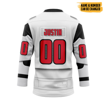 Gearhumans 3D S.W x Carolina Hurricanes May The 4th Be With You Custom Name Custom Number Hockey Jersey