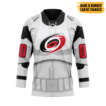 Gearhumans 3D S.W x Carolina Hurricanes May The 4th Be With You Custom Name Custom Number Hockey Jersey