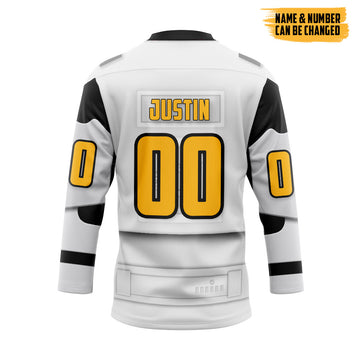 Gearhumans 3D S.W x Boston Bruins May The 4th Be With You Custom Name Custom Number Hockey Jersey
