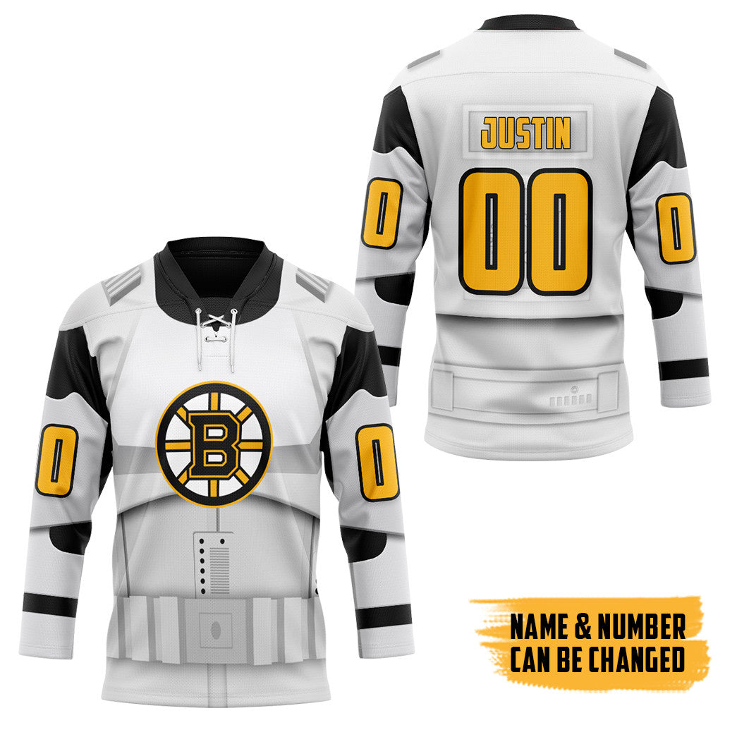 Women's Fanatics Branded White Boston Bruins Away Breakaway Custom Jersey Size: 2XL