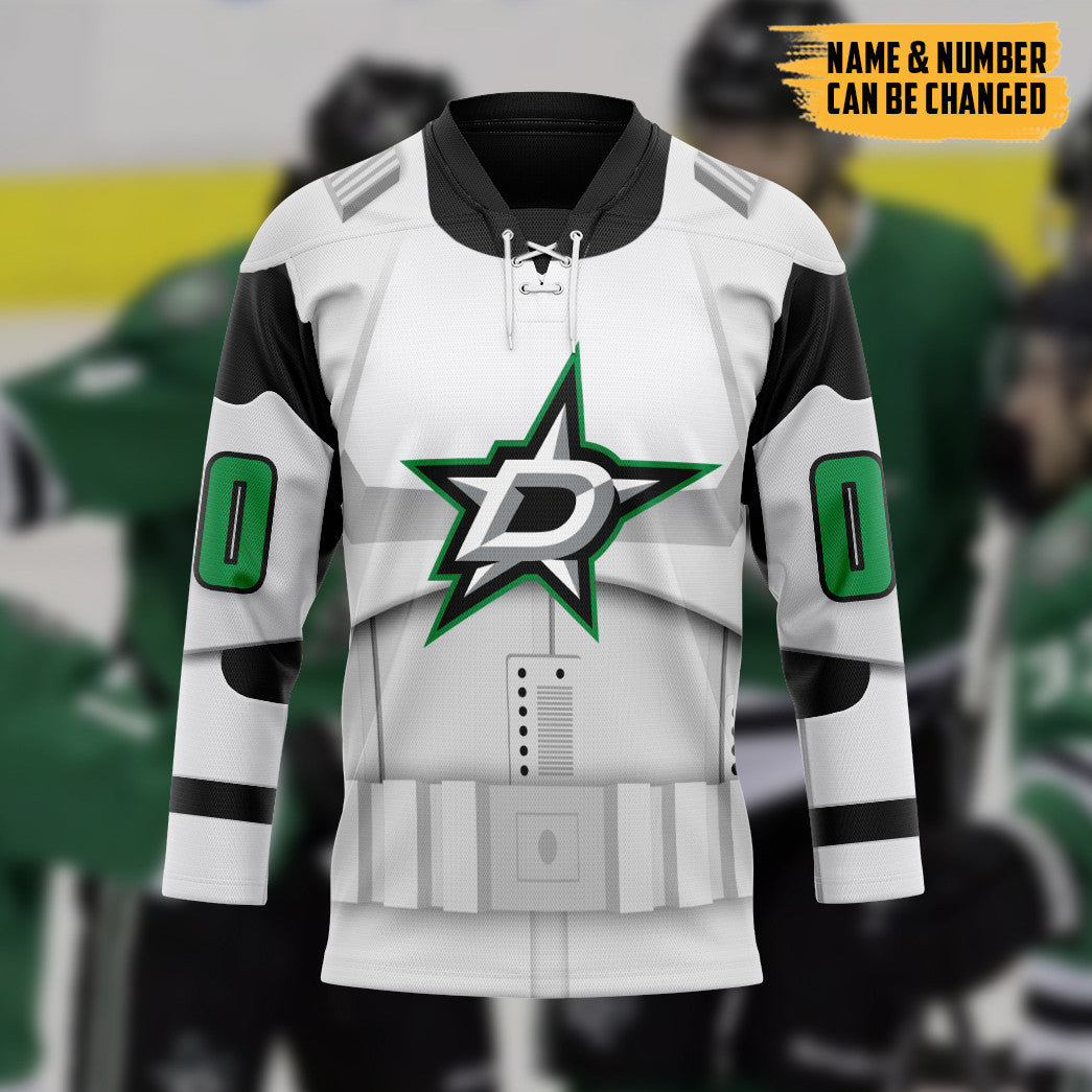 NHL Dallas Stars Custom Name Number Reverse Retro Jersey Fleece Oodie