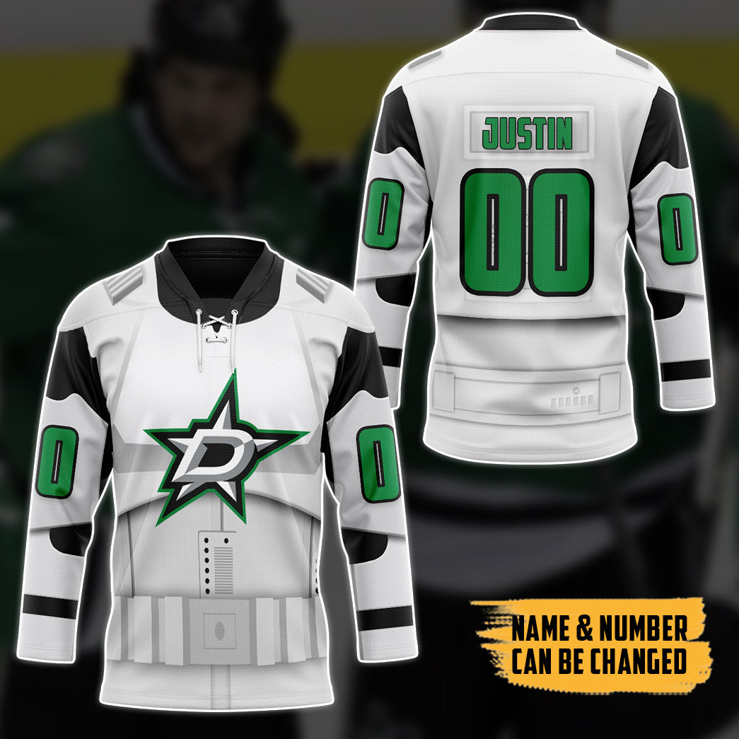 NHL Dallas Stars Custom Name Number 2021 Reverse Retro Alternate Jersey  Pullover Hoodie