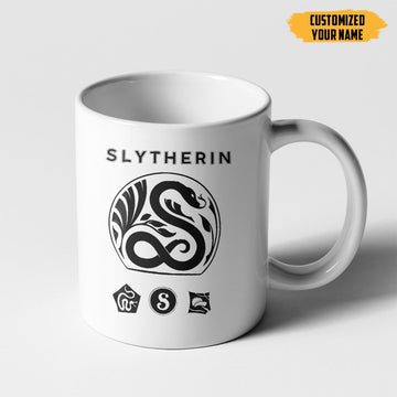 Gearhumans 3D H.P Slytherin Custom Name Mug