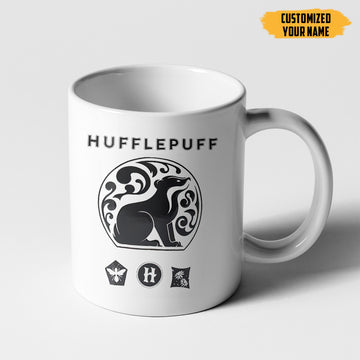 Gearhumans 3D H.P Hufflepuff Custom Name Mug