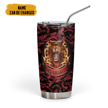 Gearhumans 3D H.P Brave Like A Gryffindor Custom Name Tumbler