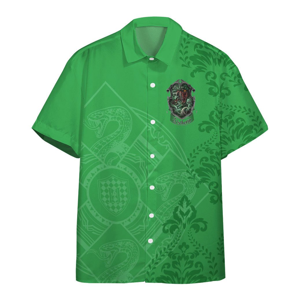 Gearhumans 3D H.P Slytherin Summer Vibe Custom Hawaiian Shirt