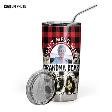 Gearhumans 3D You Dont Mess With Grandma Bear Custom Photo Tumbler