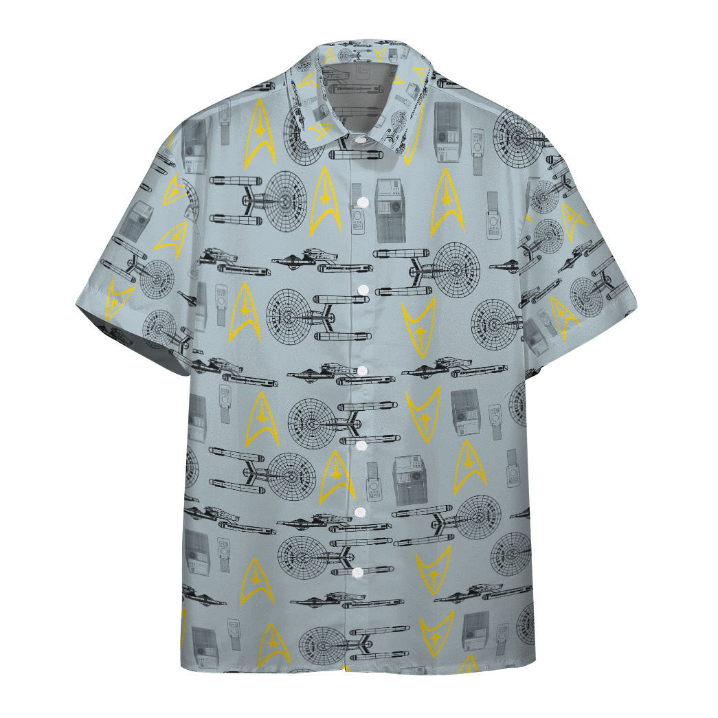 Gearhumans 3D S.T Shipyards Gray Custom Hawaiian Shirt