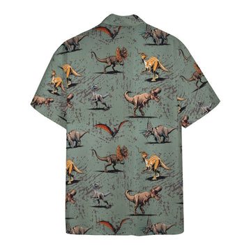 Gearhumans 3D J.P Dinosaur Custom Hawaiian Shirt
