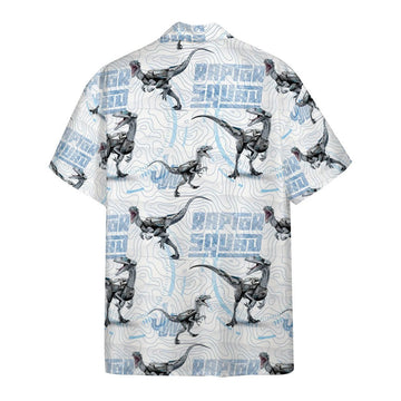 Gearhumans 3D Raptor Squad Custom Hawaiian Shirt