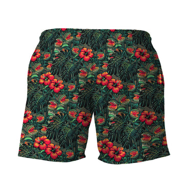 Gearhumans 3D Man Eating Flower Tropical Vibe Custom Men Shorts