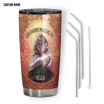 Gearhumans 3D Granny Magic Custom Name Tumbler