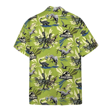 Gearhumans 3D J.P Jungle Rules Dinosaur Custom Hawaiian Shirt