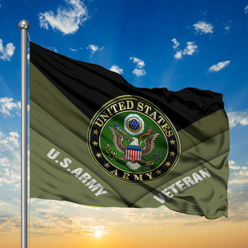 Gearhumans 3D Memorial Day US Army Veteran Custom Flag