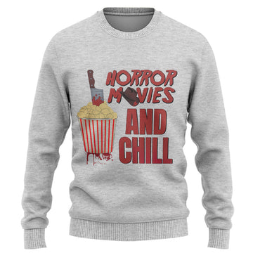 Gearhumans 3D Horror Movies And Chill Custom Tshirt Hoodie Apparel