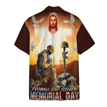 Gearhumans 3D Memorial Day Honor The Fallen Veteran Custom Hawaiian Shirt