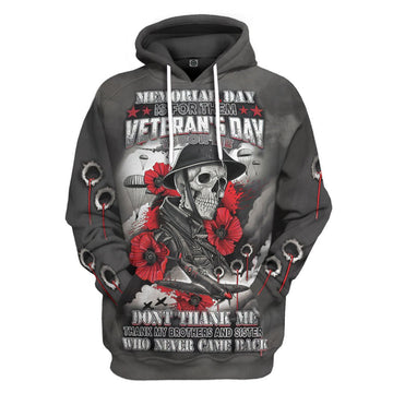 Gearhumans 3D Skull Memorable Day Custom Tshirt Hoodie Apparel