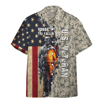Gearhumans 3D Memorial Day Veteran Honor The Fallen Custom Hawaiian Shirt