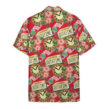 Gearhumans 3D Back to the Future Floral Custom Hawaiian Shirt