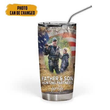 Gearhumans 3D Gift For Father's Day From Son I Love You Always & Forever Custom Photo Tumbler