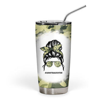 Gearhumans 3D Army Daughter Fathers Day Custom Tumbler
