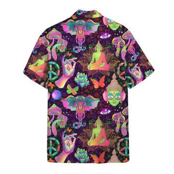 Gearhumans 3D Hippie Custom Hawaii Shirt