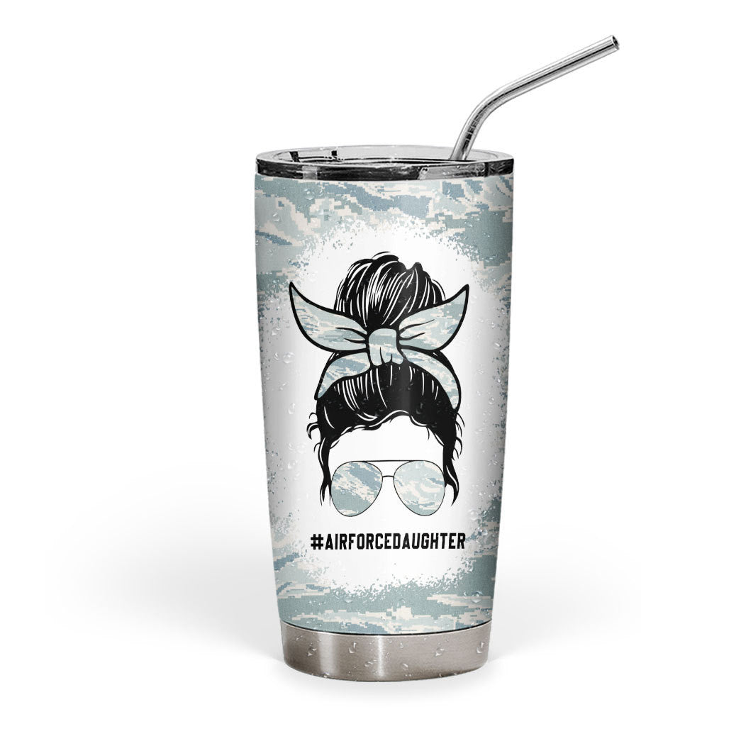 Gearhumans 3D Air Force Daughter Fathers Day Custom Tumbler