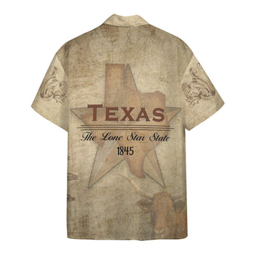 Gearhumans 3D 1845 The Lone Star State Texas Custom Hawaii Shirt