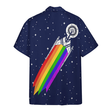 Gearhumans 3D S.T Pride Rainbow Emblem Custom Hawaiian Shirt