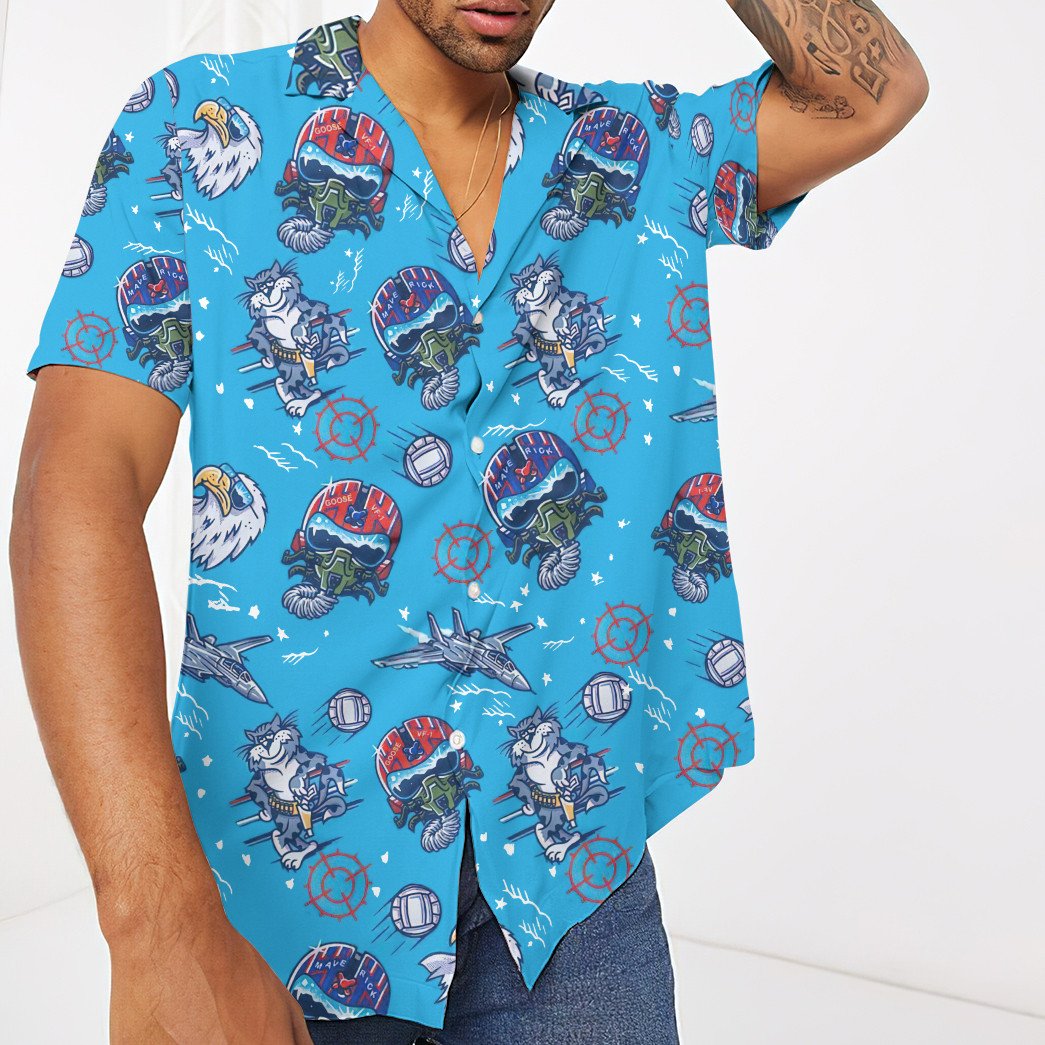 Gearhumans 3D Honolulu Goose In Top Gun Custom Hawaiian Shirt