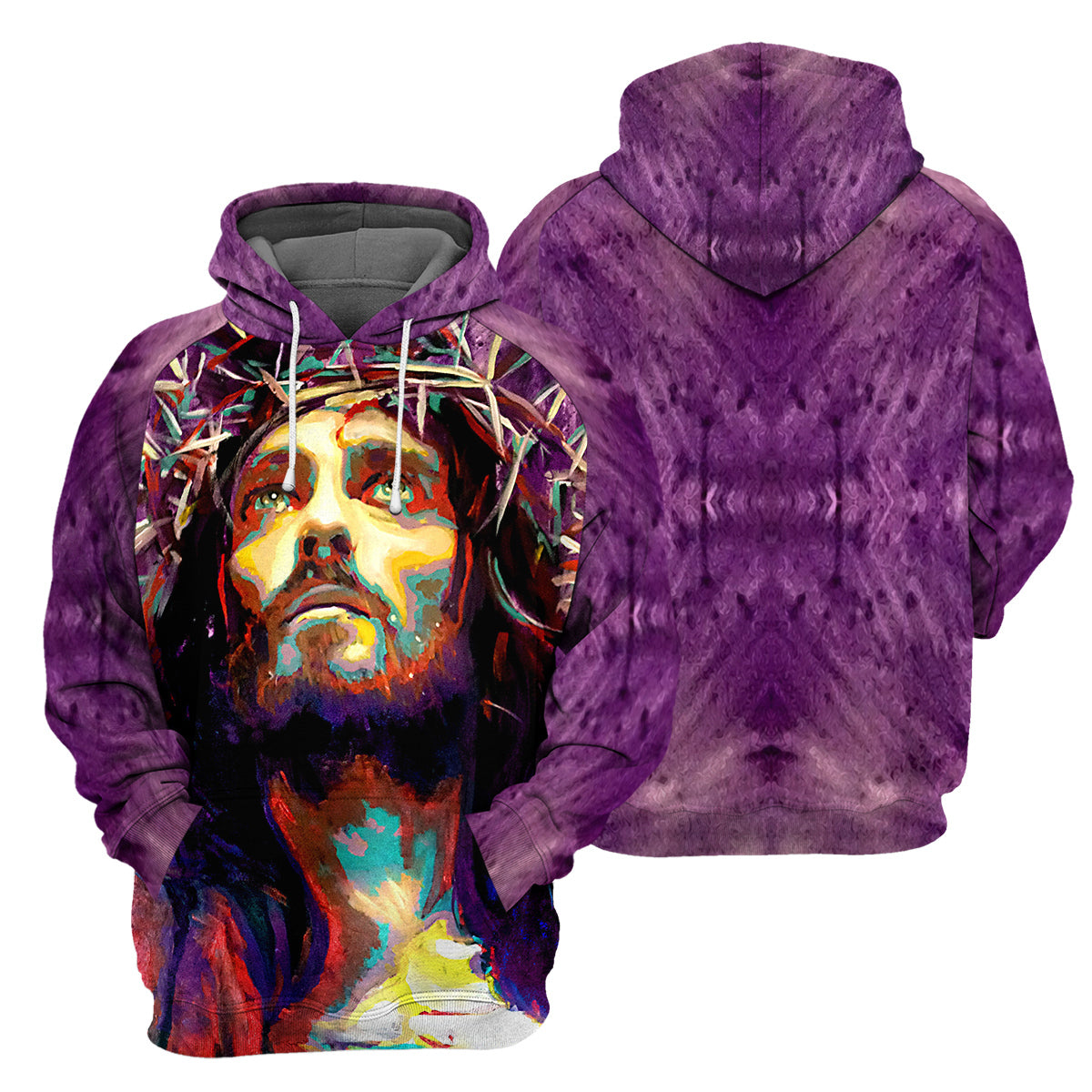 Gearhumans Violet Jesus - 3D All Over Printed Shirt