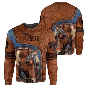 Gearhumans Brown Horse - 3D All Over Printed Shirt