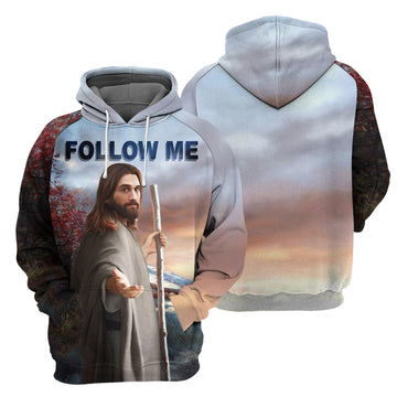Gearhumans Follow me God - 3D All Over Printed Shirt