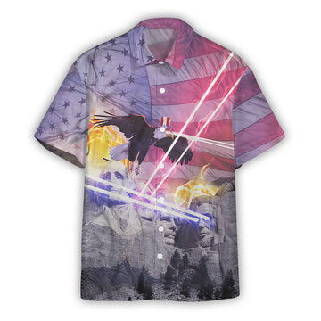 Gearhumans Mount Rushmore Independence Day Custom Hawaiian Shirt