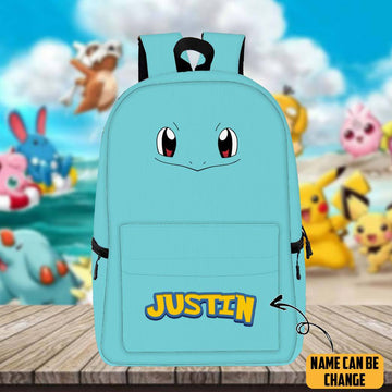 Gearhumans 3D PKM Squirtle Custom Name Backpack