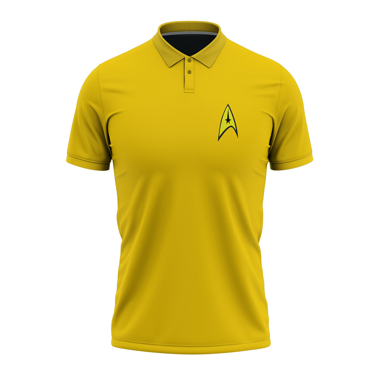 Gearhumans 3D S.T Command Uniform Yellow Custom Polo Shirt