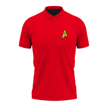 Gearhumans 3D ST Command Uniform Red Custom Polo Shirt